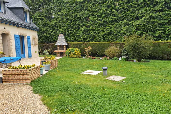 Assainissement dans jardin