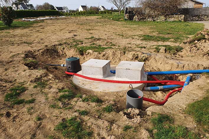 Fin de chantier d'assainissement