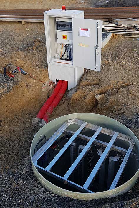 Installation d'une pompe de relevage
