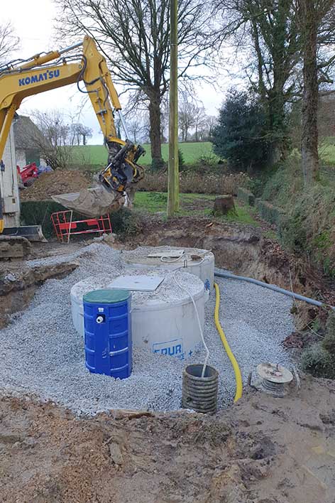 Fin de chantier d'un poste de relevage